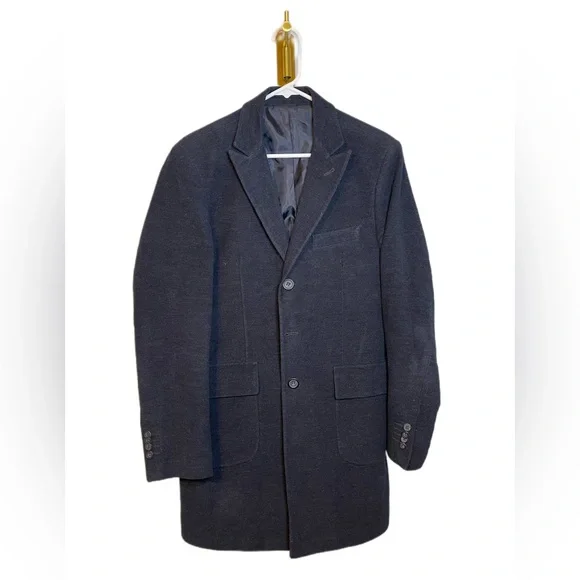 Men’s Wool blue Trench Coat Size M - Picture 1 of 3